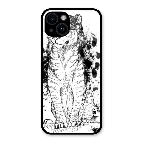 Tiger Wink Glass Back Case for iPhone 14