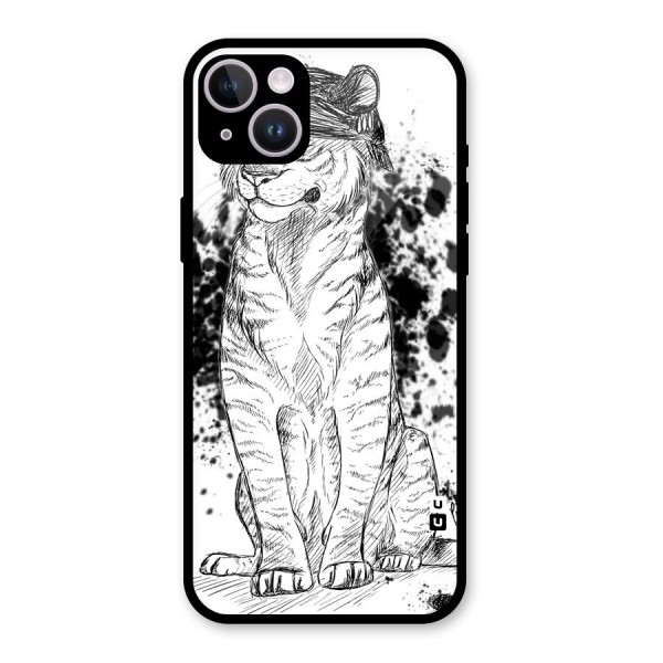 Tiger Wink Glass Back Case for iPhone 14 Plus