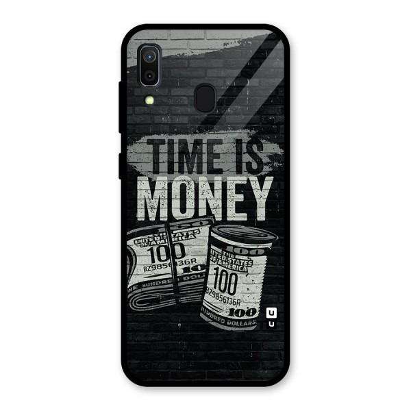 Time Is Money Glass Back Case for Galaxy A30