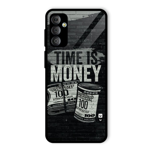 Time Is Money Glass Back Case for Galaxy F23