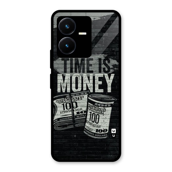 Time Is Money Glass Back Case for Vivo Y22