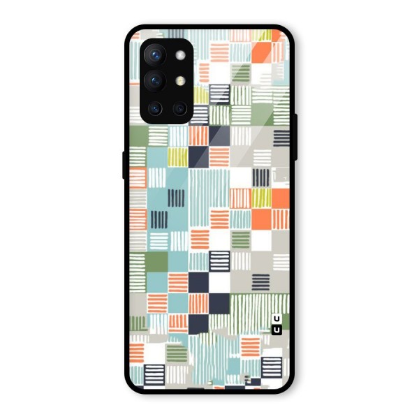 Tiny Boxes Stripes Glass Back Case for OnePlus 9R