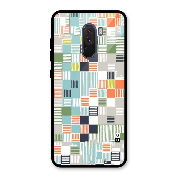 Tiny Boxes Stripes Glass Back Case for Poco F1