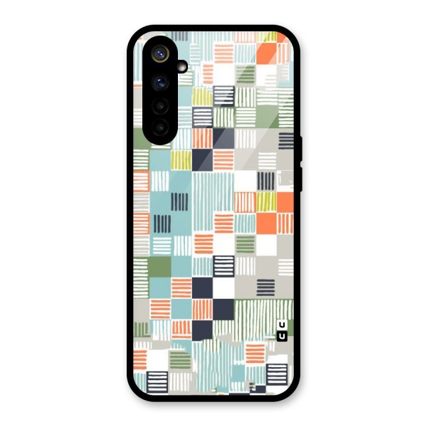 Tiny Boxes Stripes Glass Back Case for Realme 6