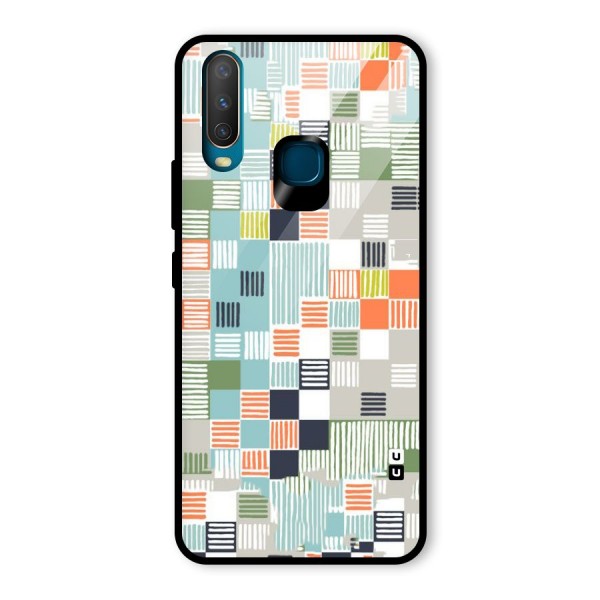 Tiny Boxes Stripes Glass Back Case for Vivo Y15