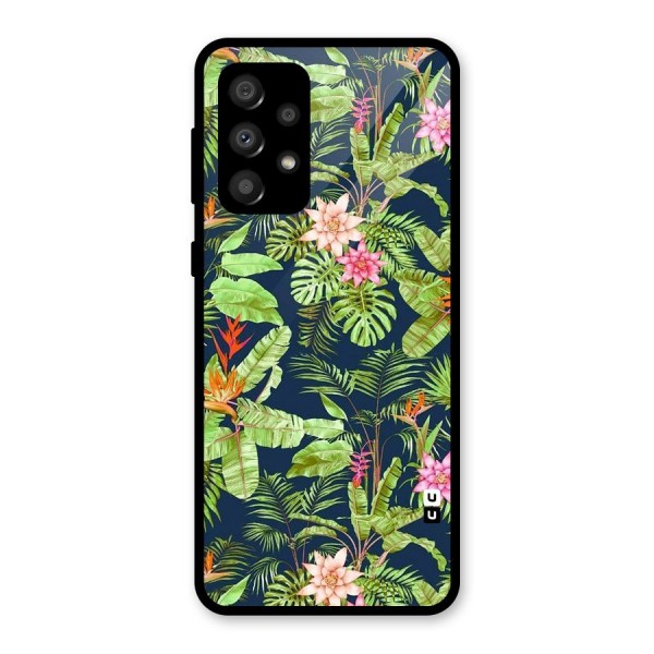 Tiny Flower Leaves Glass Back Case for Galaxy A32