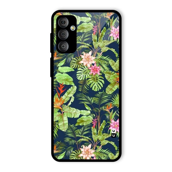 Tiny Flower Leaves Glass Back Case for Galaxy F23