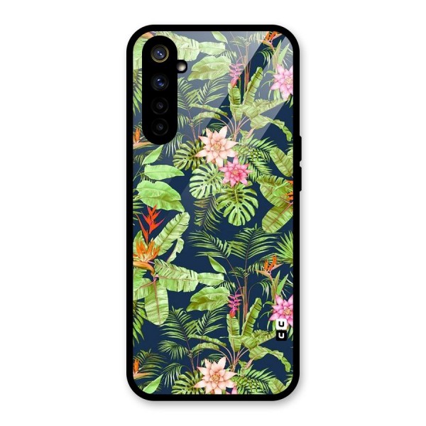 Tiny Flower Leaves Glass Back Case for Realme 6i