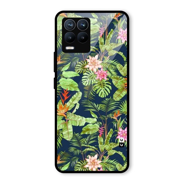 Tiny Flower Leaves Glass Back Case for Realme 8