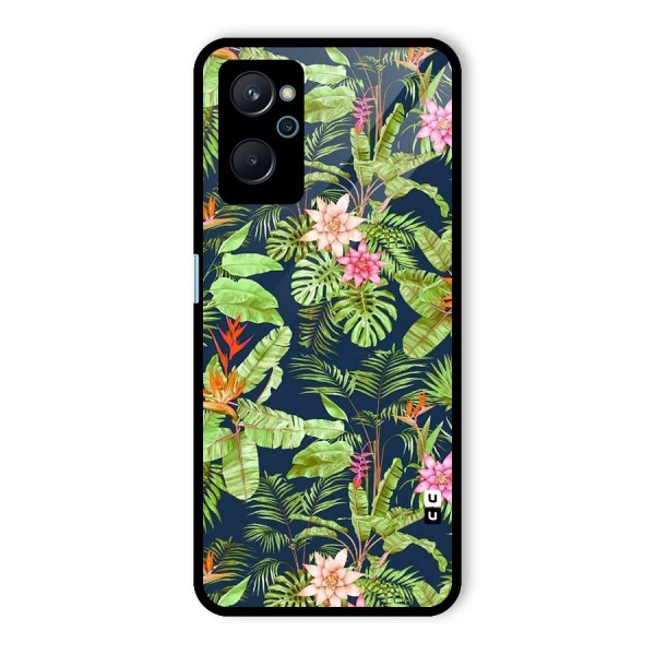 Tiny Flower Leaves Glass Back Case for Realme 9i