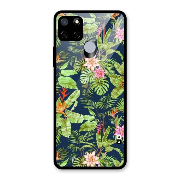 Tiny Flower Leaves Glass Back Case for Realme C12