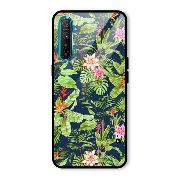 Tiny Flower Leaves Glass Back Case for Realme XT