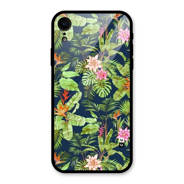 Tiny Flower Leaves Glass Back Case for XR