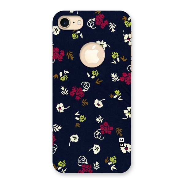 Tiny Flowers Back Case for iPhone 8 Logo Cut