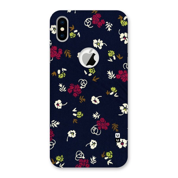 Tiny Flowers Back Case for iPhone XS Logo Cut