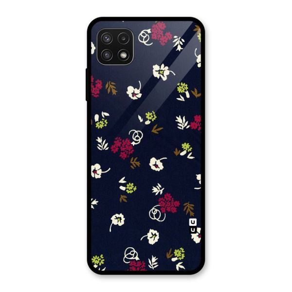 Tiny Flowers Glass Back Case for Galaxy A22 5G