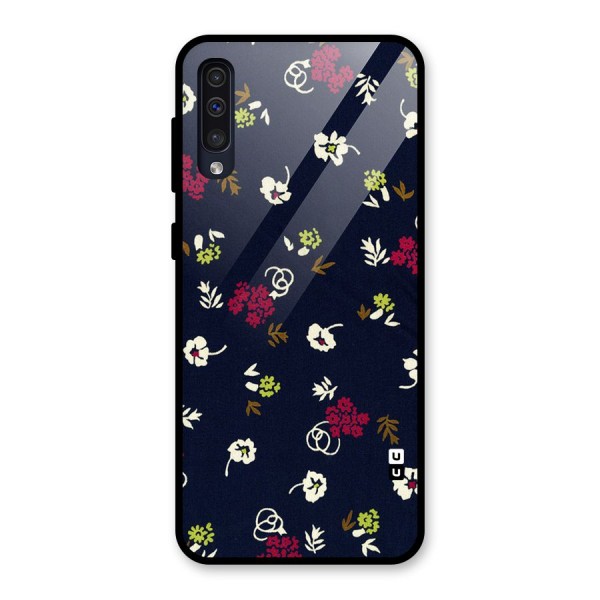 Tiny Flowers Glass Back Case for Galaxy A50