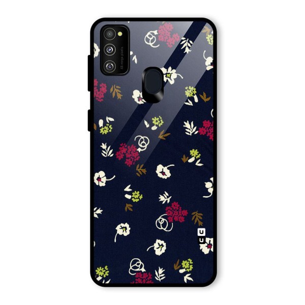 Tiny Flowers Glass Back Case for Galaxy M21