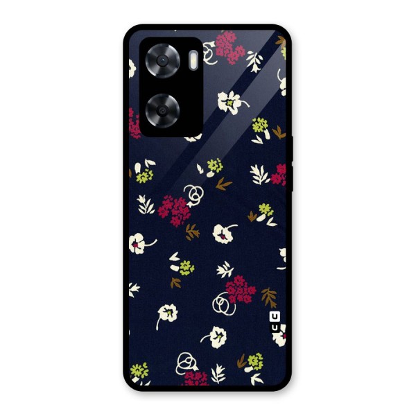 Tiny Flowers Glass Back Case for Oppo A57 2022