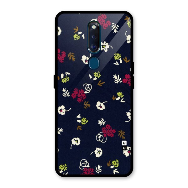 Tiny Flowers Glass Back Case for Oppo F11 Pro