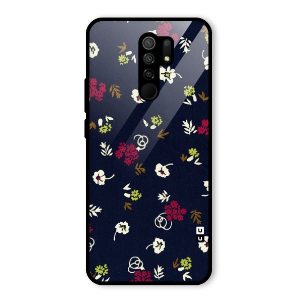 Tiny Flowers Glass Back Case for Redmi 9 Prime