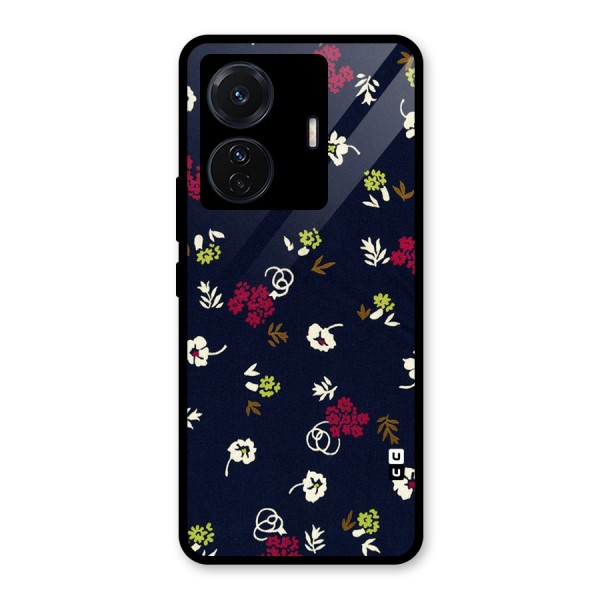 Tiny Flowers Glass Back Case for Vivo T1 Pro