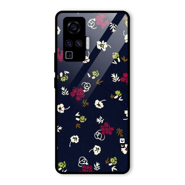 Tiny Flowers Glass Back Case for Vivo X50 Pro