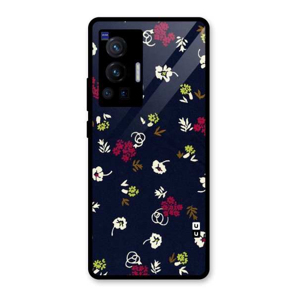 Tiny Flowers Glass Back Case for Vivo X70 Pro