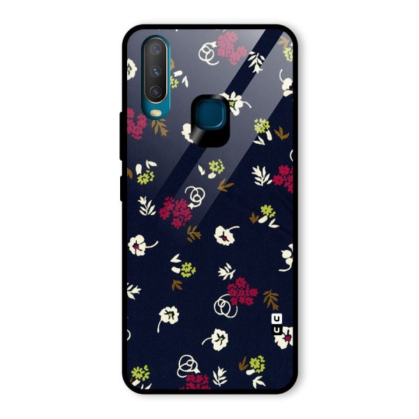 Tiny Flowers Glass Back Case for Vivo Y12