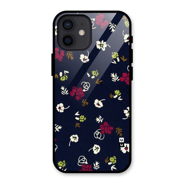 Tiny Flowers Glass Back Case for iPhone 12