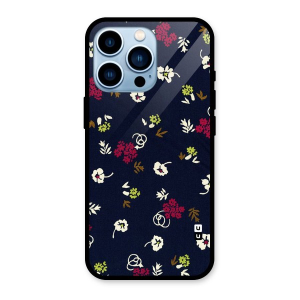 Tiny Flowers Glass Back Case for iPhone 13 Pro