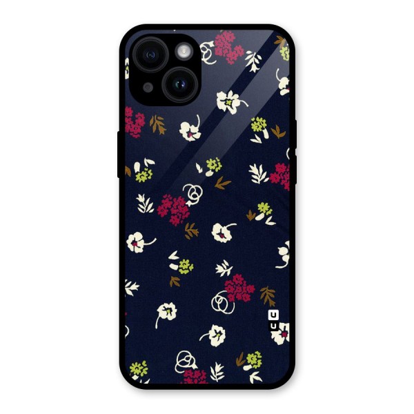 Tiny Flowers Glass Back Case for iPhone 14