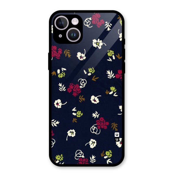 Tiny Flowers Glass Back Case for iPhone 14 Plus