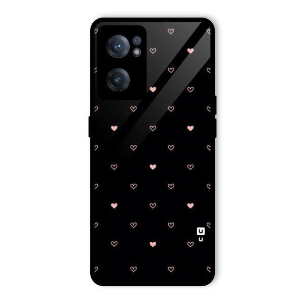 Tiny Little Pink Pattern Glass Back Case for OnePlus Nord CE 2 5G