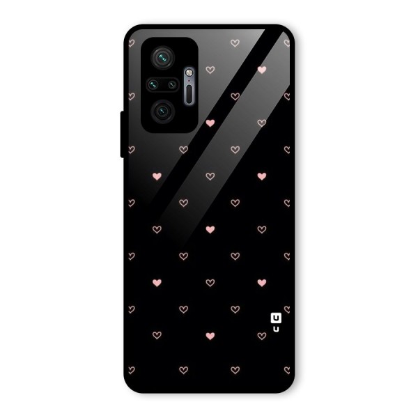 Tiny Little Pink Pattern Glass Back Case for Redmi Note 10 Pro Max