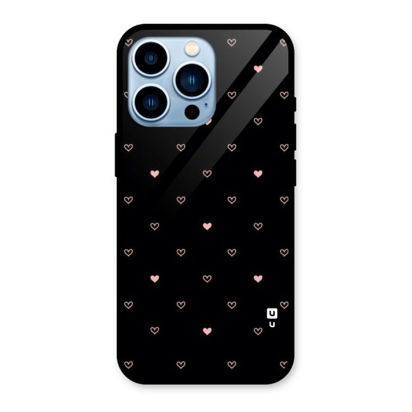 Tiny Little Pink Pattern Glass Back Case for iPhone 13 Pro