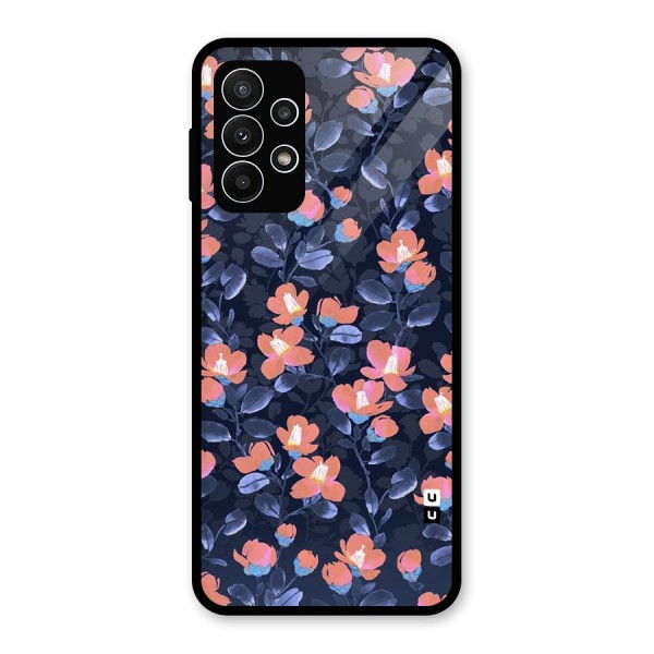 Tiny Peach Flowers Glass Back Case for Galaxy A23