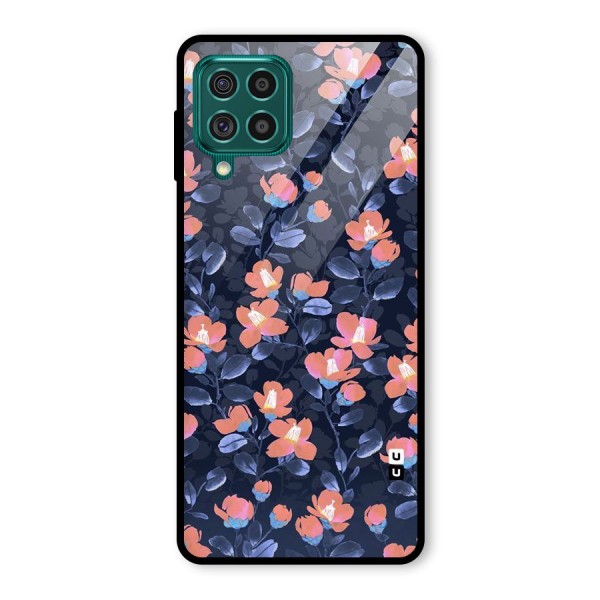 Tiny Peach Flowers Glass Back Case for Galaxy F62