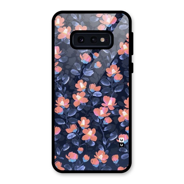 Tiny Peach Flowers Glass Back Case for Galaxy S10e