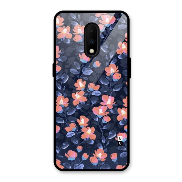 Tiny Peach Flowers Glass Back Case for OnePlus 7