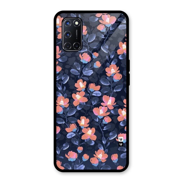 Tiny Peach Flowers Glass Back Case for Oppo A52