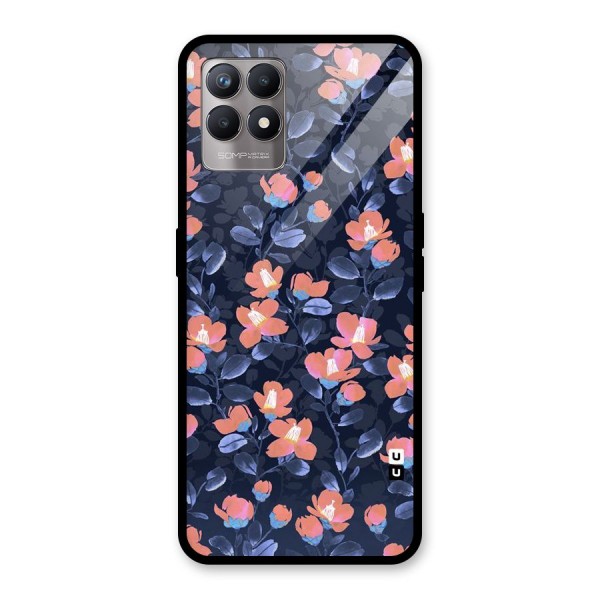 Tiny Peach Flowers Glass Back Case for Realme 8i