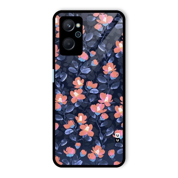 Tiny Peach Flowers Glass Back Case for Realme 9i