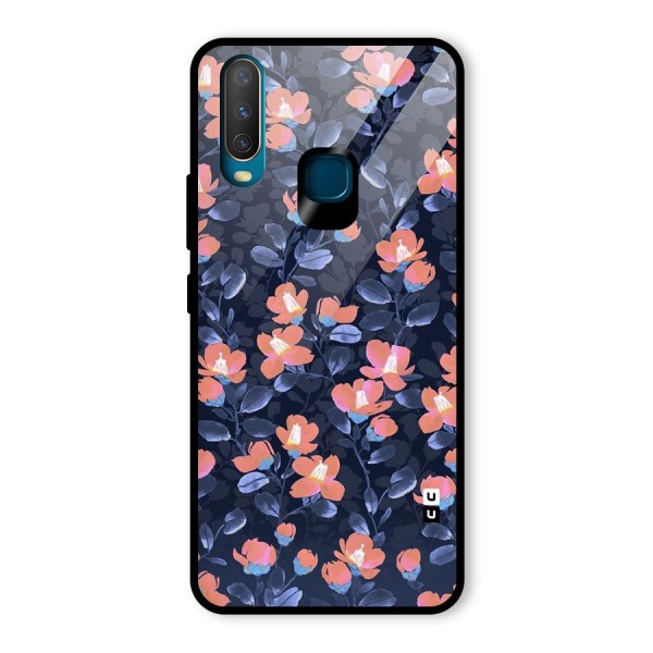 Tiny Peach Flowers Glass Back Case for Vivo Y12