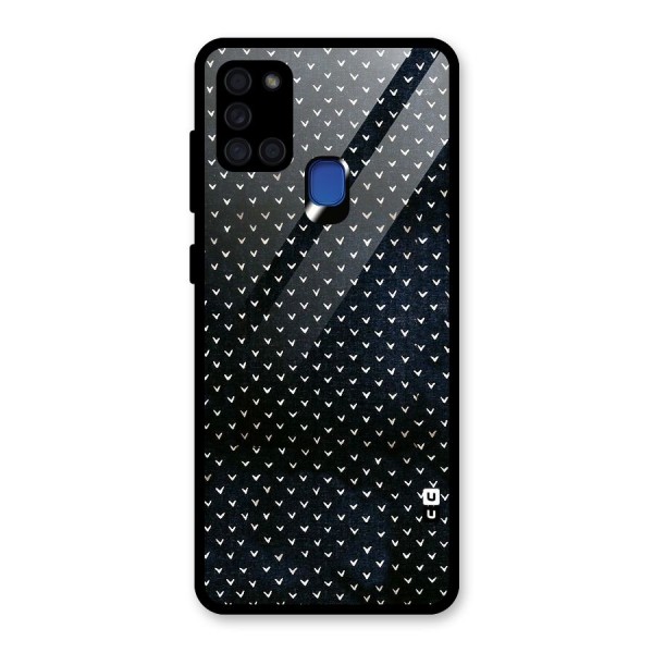 Tiny White Hearts Glass Back Case for Galaxy A21s