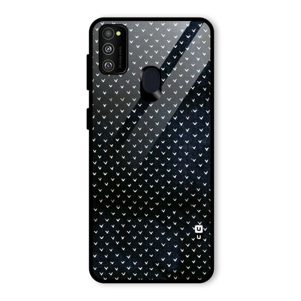 Tiny White Hearts Glass Back Case for Galaxy M21