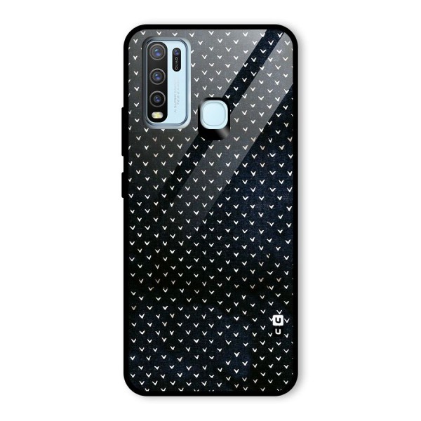 Tiny White Hearts Glass Back Case for Vivo Y30