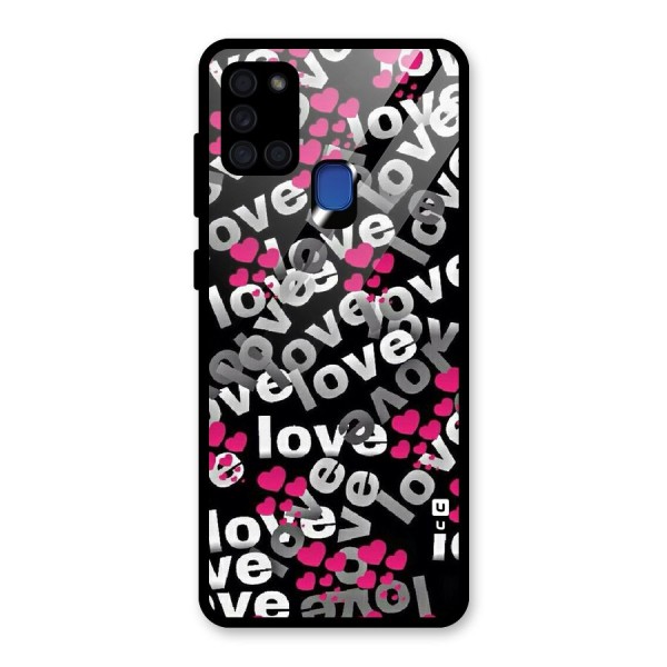 Too Much Love Glass Back Case for Galaxy A21s