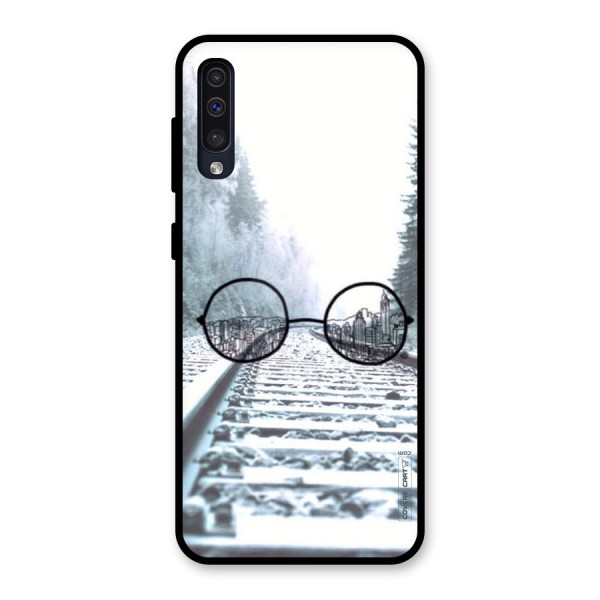 Tracks And Specs Glass Back Case for Galaxy A50s