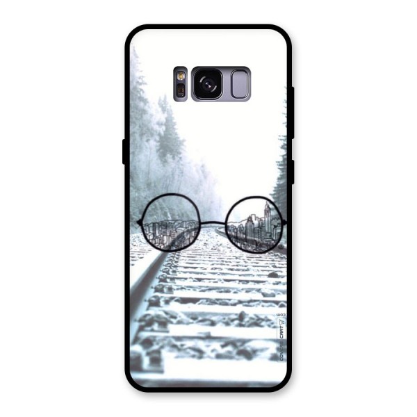 Tracks And Specs Glass Back Case for Galaxy S8